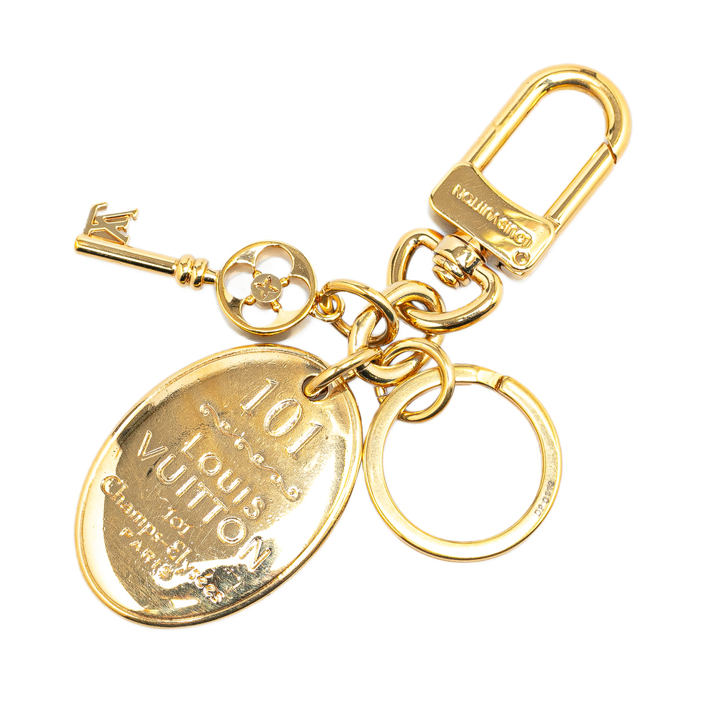 Pre-Loved Louis Vuitton Gold Plated Porte Cles Maison 101 Champs Elysees - Picture 2 of 3